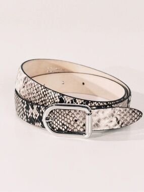 Dehanche Mija Snake Silver Beige Belt Size L